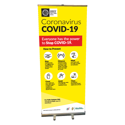 Pull Up Banner – Covid 19